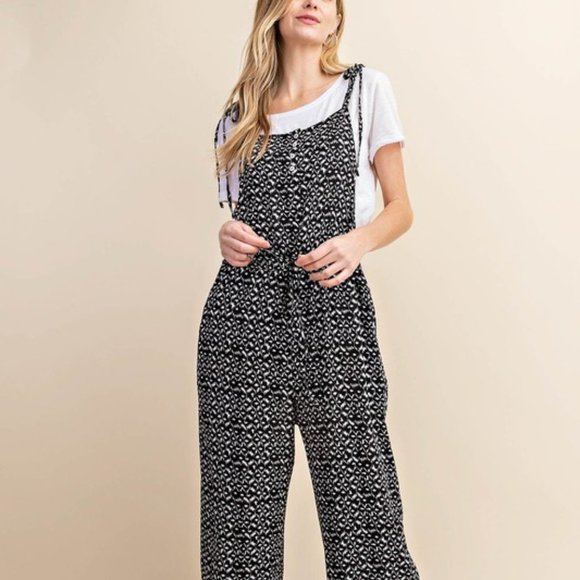 Kori Pants - Black and White Jumpsuit